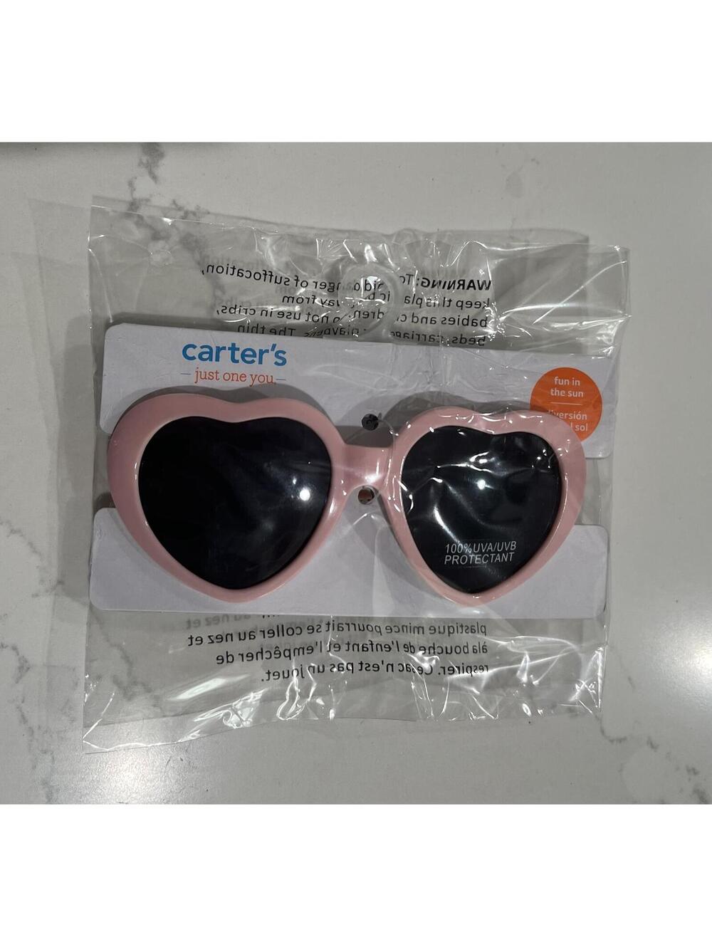 Carters Girls Heart Shaped Sunglasses in Pink